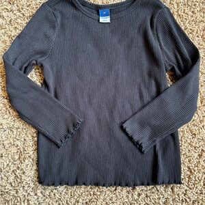 Old Navy Charcoal Ribbed Knit Top